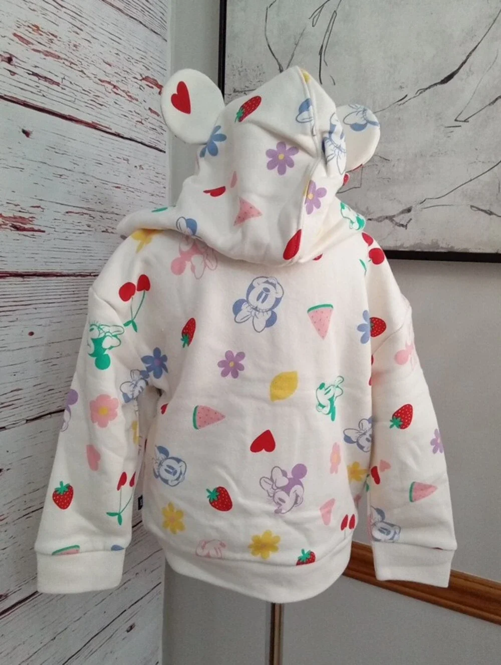 Baby Gap Disney Minnie Mouse Girls Fleece Zip Hoodie Size 4 Years NWT
